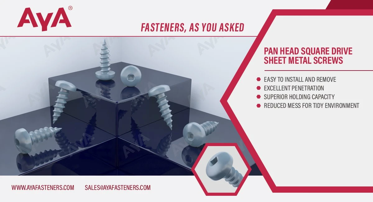 Pan Head Square Drive Sheet Metal Screws-ASME B 18.6.5M-advanatage Pan Head Square Drive Sheet Metal Screws-ASME B 18.6.5M-advanatage